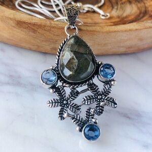 Labradorite & Blue Topaz Necklace